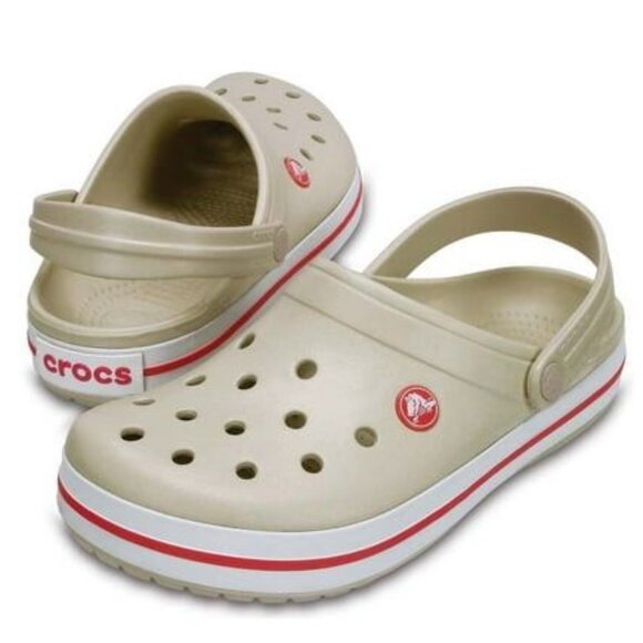 Crocs Unisex Crocband Clog Sandals in Beige - Picture 1 of 9